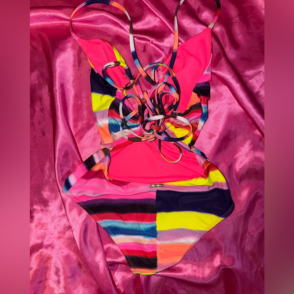 Mara Hoffman One Pice Colorful Bathing Suit Size S - Picture 3 of 5